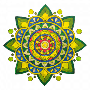 handcoloriertes Mandala Unikat